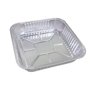 Food Grade Aluminum Foil Container 1300ml Square Baking Tray Disposable Takeout Box for Oven Use