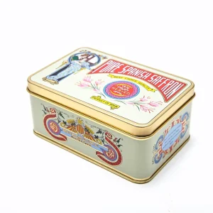 Food Grade Bespoke Tin Can Candy Metal Box Hinge Lid High Quality Gift Tins Chocolate Metal Packing Box
