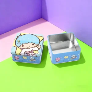 Food Grade Candy Chocolate Packaging Metal Tin Can Rectangle Tin Box With Window Clear Lid