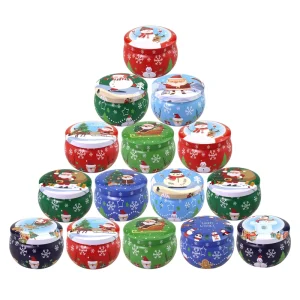 Food Grade Christmas Empty Containers Can Metal Box Cookies Tins