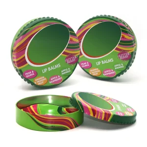 Food Grade Cylinder Cookies Cake Tin Boxes Custom Metal Tin Can Packaging with Custom Logo and Color Options