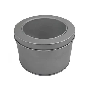 Food-Grade Eco-Friendly Coffee and Matcha Powder Tinplate Tins with Clear Lids for Candy and Candle Packaging