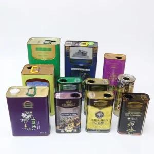 Food Grade Empty 1L Olive Oil Tin Cans Factory Outlet Metal Packaging Container Cooking Oil Metal Tins