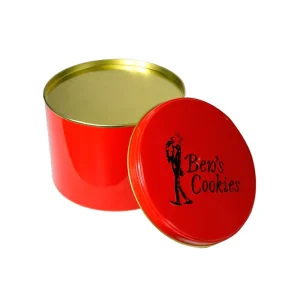 Food Grade Empty Round Metal Tin Boxes for Cookie Biscuit and Butter Packaging