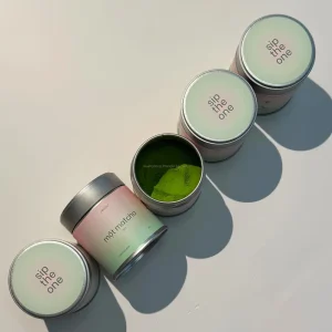 Food Grade Empty Round Tea Matcha Powder Tin Can Sealed Screw Cap Tinplate Storage Packaging Matcha Tins 20g 30g 40g