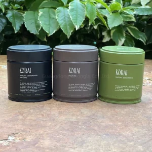 Food Grade Metal Air Tight Sealed Round Jar Small Tin Container Can Beverages Matcha Powder Tea Packaging 30G 40G