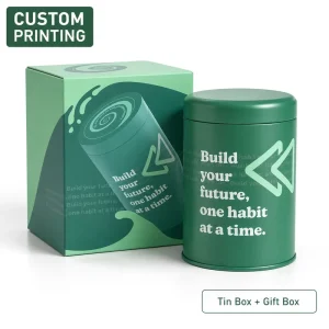 Food Grade Metal Tin Can with Double Lid for Coffee, Matcha Powder, Spices, and Loose Tea