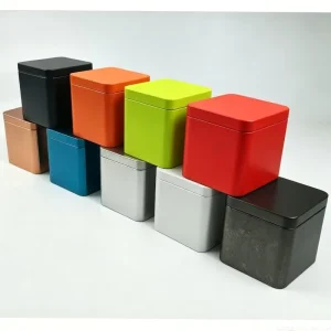 Food Grade Moisture-Proof Square Multi-Color Tin for Tea, Cocoa Beans, Candy, and Jewelry Storage