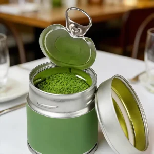 Food Grade Portable Tinplate Matcha Powder Tin Can Metal Food Packaging Can for Loose Leaf Tea Storage