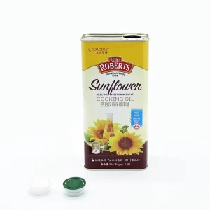 Food Grade Rectangular 1.25L Tinplate Can with Offset Printing for Edible Oil Packaging