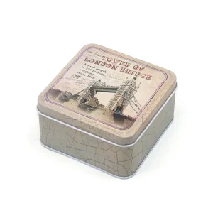 Food Grade Rectangular Shape Tin Container Chocolate Gift Metal Can Custom Tin Box