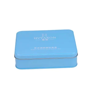 Food Grade Rectangular Tinplate Box with Hinged Lid for Candy, Chocolate and Tea