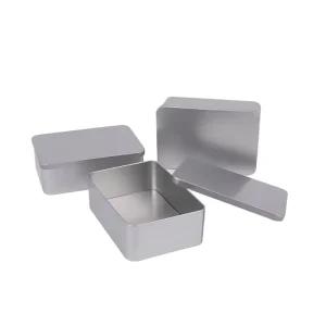 Food Grade Rectangular Tinplate Metal Tin Box with Custom Printing