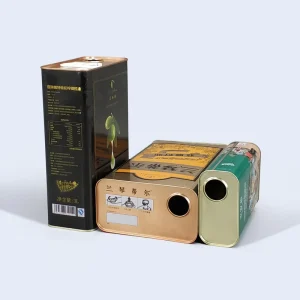 Food Grade Rectangular Tinplate Olive Oil Can, 1-18 Liter, F-Style