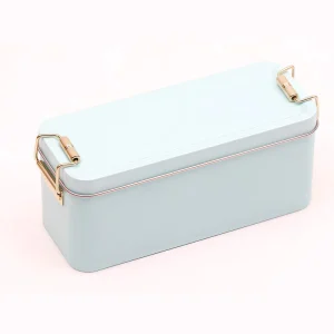 Food-Grade Recyclable Metal Tin Box with Lock for Cakes, Candy, Desserts, or Fruit