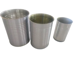 Food Grade Round Tinplate Can With Easy Open Lid Empty Metal Can For Sauce And Food Packaging