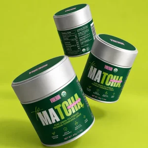Food Grade Round Tinplate Canister for Matcha Powder, 30g or 50g, 60x56mm or 60x60mm
