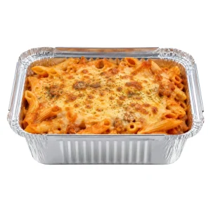 Food Grade Silver Aluminum Foil Container with Recyclable Lid