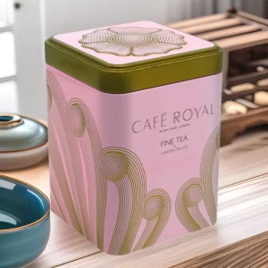 Food-Grade Square Airtight Tinplate Canister for Tea, Coffee, Candy, Cookies, or Sugar