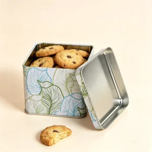 Food-Grade Square Tinplate Cookie, Tea, and Snack Storage Box