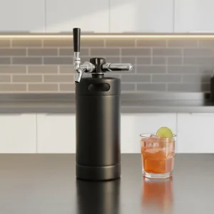 Food-Grade Stainless Steel Mini Keg 2L/4L/5L/10L Leakproof Draft Beer Keg Dispenser for Home Brewing