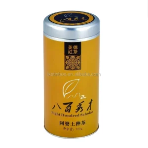 Food-Grade Tall Round Airtight Metal Tea and Coffee Tin Can