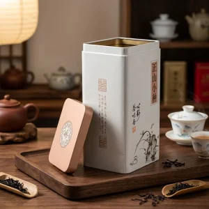 Food Grade Tin Tea Box Custom Exquisite Printing Tinplate Gift Packaging