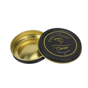 Food-Grade Tinplate Caviar Tin Offset Printing Recycled Materials Customized Color Design