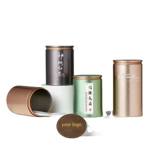 Food Grade Tinplate Coffee Bean Container for Candy Chocolate Cookie and Tea with Screw Cap
