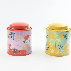 Food Grade Tinplate Metal Cans for Tea Candy and Food Storage with Airtight Lid Glossy Offset Printing