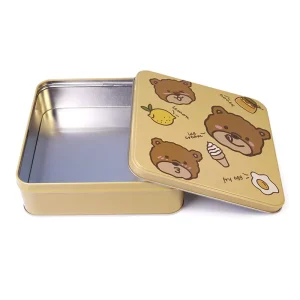 Food-Grade Tinplate Metal Gift Box for Cake, Butter Cookies, and Storage