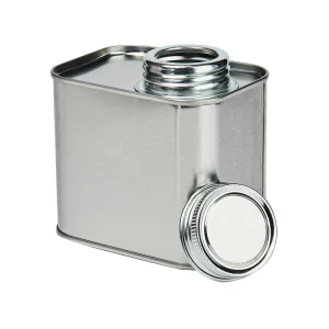 Food Grade Tinplate Square Coffee Tin Can with Sealed Screw Lid for Tea, Coffee Bean, and Candy Storage
