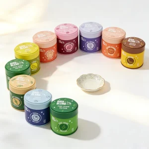 Food Grade Tinplate Tea Container Airtight Matcha Tins Sealed with Easy Peel Lid for Green Tea Powder Metal Sealed Tin Can