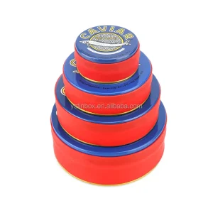 Food Grade Use and Metal Material Caviar Tin Can Tinplate Boxes with Rubber Band