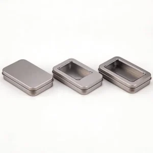 Food Safe Eco Friendly Recyclable Blank Metal Can Rectangular Tin Box for Tea Coffee Beans Spice Dry Food Storage Gift Packing