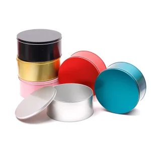 Food-Safe Empty Round Tinplate Cake Tin Cookie Tin Box with Lid