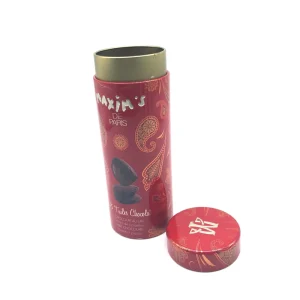 Food Safe Metal Round Shape Tall Tin Can Packaging Tin Box for Chocolate and Biscuits