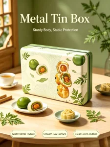 Food Safe Tinplate Metal Storage Container for Cookies and Chocolate Recycled Materials UV Coating Custom Logo
