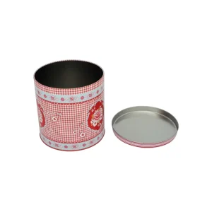 Food grade Custom Round Metal Tin Cans with Glossy Surface and Custom logo for Festive Gifts