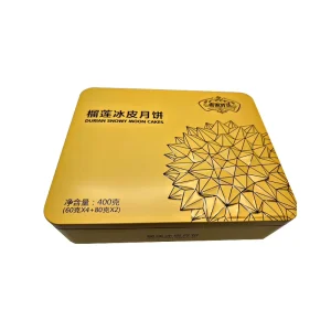 For Custom Rectangle Shaped Embossed Tinplate Tin Boxes for Gift Packaging with Offset Lithography Printing