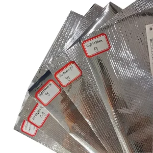 Four Layers One Aluminum Foil MPET Laminated Woven Fabric Coated PE Thermal Insulation Lining High Reflectivity for Shopping