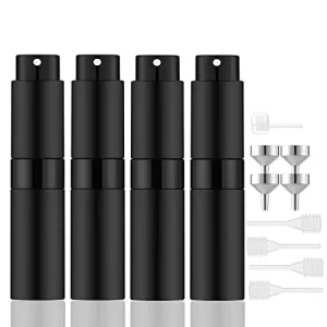 Free Sample Portable 8ml 10ml Reusable Twist Aluminum Perfume Bottle Atomizer Travel Size Refillable Black Free Sample Travel