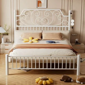 French Metal Bed Frame 1.8m Double Princess Style
