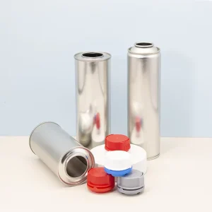 Fuel Additive Metal Tin Can with Plastic Lids and Funnel for Automobiles