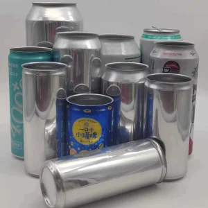 Full Aperture Silver Beverage Beer Metal Cans Recyclable Custom Disposable Aluminum Cans with Easy Open Lid