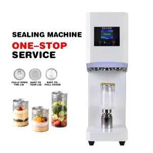Full Automatic Plastic PET Bottle Jar TinCup Cap Easy Open End Lid Pop Can Sealer Seamer Canning Can Sealing Machine