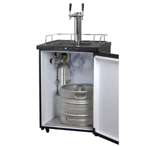Full Size Beer Kegerator Refrigerator with Digital Display and Draft Beer Dispenser