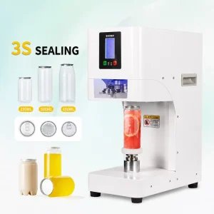 Fully Automatic 110V/220V High-Frequency Beverage Can Sealing Machine with Metal Protective Cover