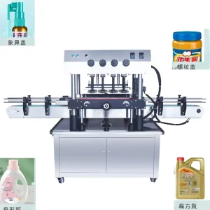 Fully Automatic 8-Wheel Screw Capping Machine for PET Bottles, Liquid Filling, and Crown Capping