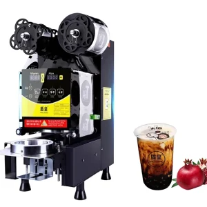 Fully Automatic 95mm/90mm Commercial Cup Sealing Machine for Milk Tea and Soy Milk Cups